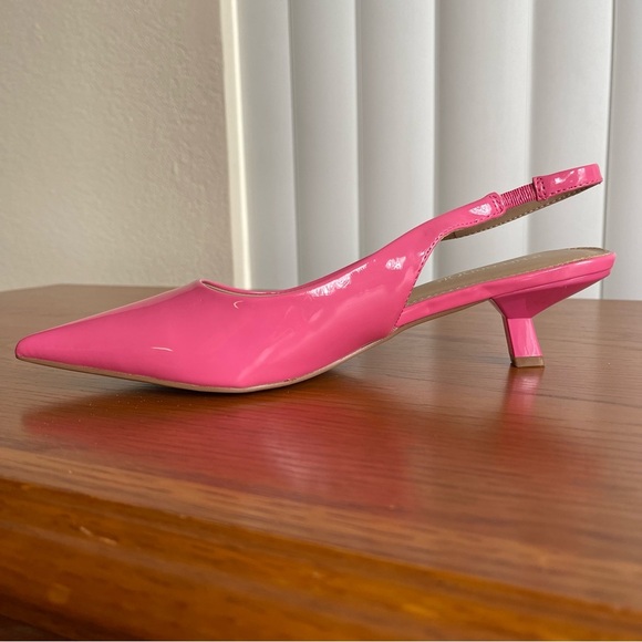 Jenn Ardor Slingback Low Kitten Heel Size 7 Pink - Picture 3 of 15